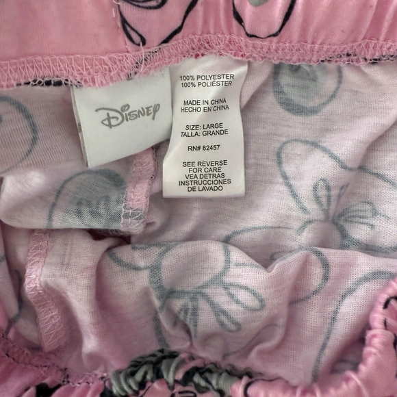 Disney Minnie Mouse Size L Pink Women’s Pajama Pants - Picture 3 of 4